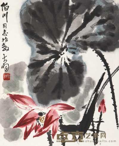 陈大羽 荷花 立轴 51×42cm
